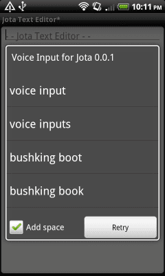 Capture d'écran de l'application Voice Input for Jota - #2