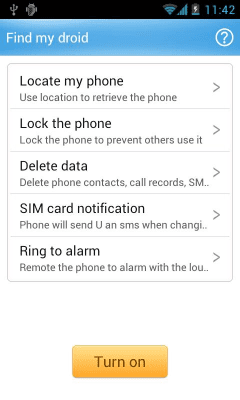Capture d'écran de l'application GO SMS Pro Find Phone plug-in - #2