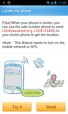Capture d'écran de l'application GO SMS Pro Find Phone plug-in - #3