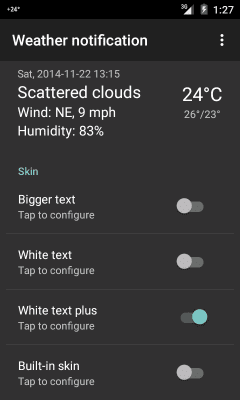 Capture d'écran de l'application WNS : Blanc plus texte - #5