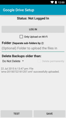 Capture d'écran de l'application SMS Backup & Restore Add-On - #1