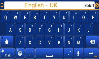 Capture d'écran de l'application SlideIT English UK pack - #3