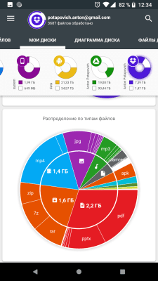 Capture d'écran de l'application Disques, stockage et cartes SD - #3