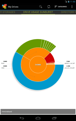 Capture d'écran de l'application Disques, stockage et cartes SD - #10
