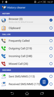 Capture d'écran de l'application History Cleaner - #5