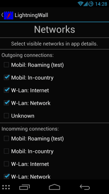 Capture d'écran de l'application LightningWall - #7