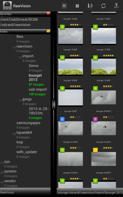 Capture d'écran de l'application RawVisionDemo - #9