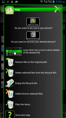 Capture d'écran de l'application Android Recycle Bin beta - #3