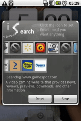 Capture d'écran de l'application iSearch widget free - #2