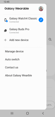 Capture d'écran de l'application Galaxy Wearable (Samsung Gear) - #3