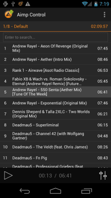 Capture d'écran de l'application Aimp Control - #1