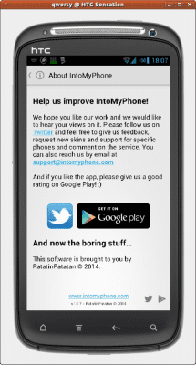 Capture d'écran de l'application IntoMyPhone Client - #2