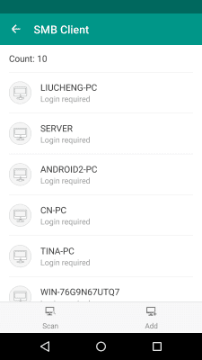 Capture d'écran de l'application SMB Client plugin for FE - #4