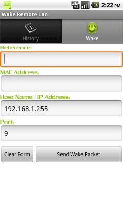 Capture d'écran de l'application Wake Remote Lan - #1