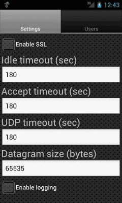Capture d'écran de l'application Socks Server Ultimate - #3