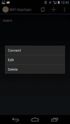 Capture d'écran de l'application WiFi Keychain - #3