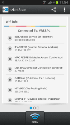 Capture d'écran de l'application ezNetScan - #1