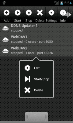 Capture d'écran de l'application WebDAV Server Ultimate - #1