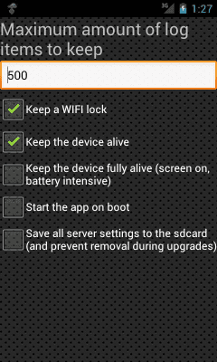 Capture d'écran de l'application XMPP Server - #8