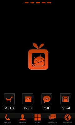 Capture d'écran de l'application Clear Orange Theme GO Launcher - #2