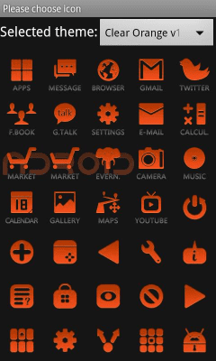 Capture d'écran de l'application Clear Orange Theme GO Launcher - #3