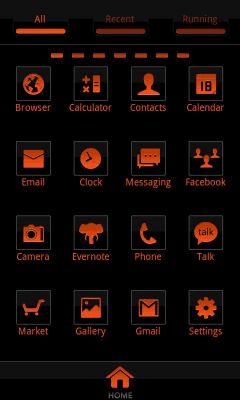 Capture d'écran de l'application Clear Orange Theme GO Launcher - #4