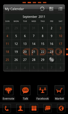 Capture d'écran de l'application Clear Orange Theme GO Launcher - #8