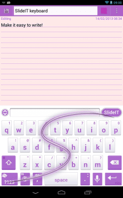 Capture d'écran de l'application SlideIT Abstract Purple Skin - #2