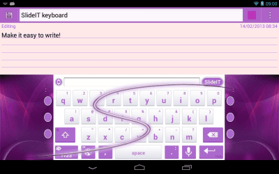 Capture d'écran de l'application SlideIT Abstract Purple Skin - #3