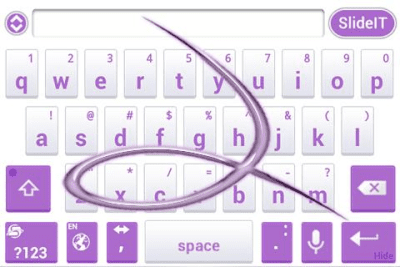 Capture d'écran de l'application SlideIT Abstract Purple Skin - #4
