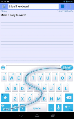 Capture d'écran de l'application SlideIT Abstract Blue Skin - #2