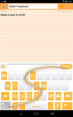 Capture d'écran de l'application SlideIT Abstract Orange Skin - #2