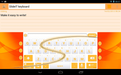 Capture d'écran de l'application SlideIT Abstract Orange Skin - #3