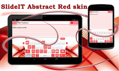 Capture d'écran de l'application SlideIT Abstract Red Skin - #1