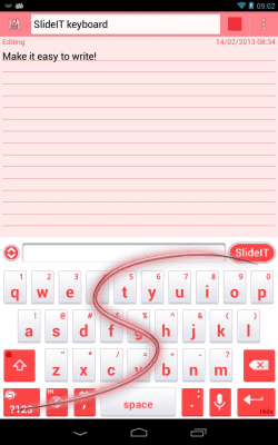 Capture d'écran de l'application SlideIT Abstract Red Skin - #2
