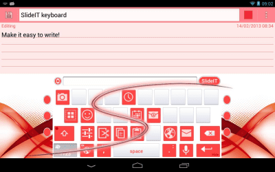 Capture d'écran de l'application SlideIT Abstract Red Skin - #3