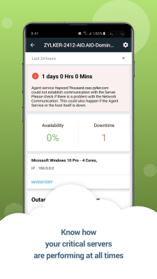 Capture d'écran de l'application Web & Server Monitor Site24x7 - #7