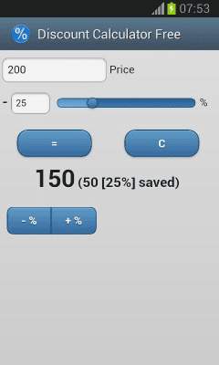 Capture d'écran de l'application Discount Calculator Free - #2