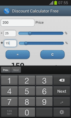 Capture d'écran de l'application Discount Calculator Free - #3