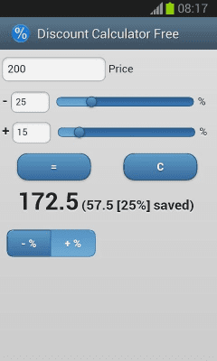 Capture d'écran de l'application Discount Calculator Free - #4