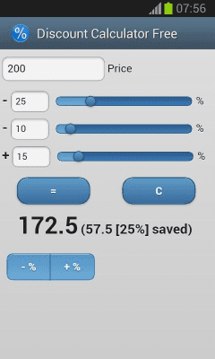 Capture d'écran de l'application Discount Calculator Free - #6
