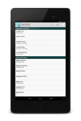 Capture d'écran de l'application anCRM - vTiger CRM Client - #7