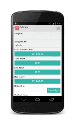 Capture d'écran de l'application anCRM - vTiger CRM Client - #9