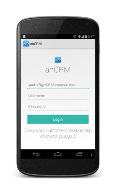 Capture d'écran de l'application anCRM - vTiger CRM Client - #11