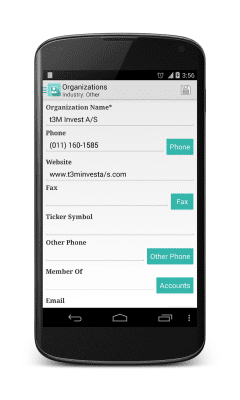 Capture d'écran de l'application anCRM - vTiger CRM Client - #15