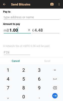 Capture d'écran de l'application Bitcoin Wallet - #2