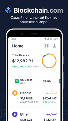 Capture d'écran de l'application Blockchain Wallet - #1