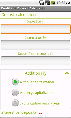 Capture d'écran de l'application Loan and Deposit calculator - #3
