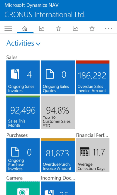 Capture d'écran de l'application Dynamics NAV - #1