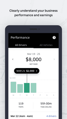 Capture d'écran de l'application Uber FLEET - #3